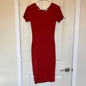 Unique Vintage 1960s Style Burnt Orange Wiggle Dress